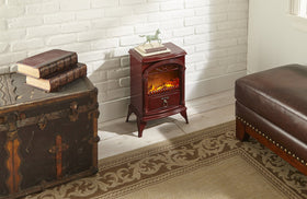 e-Flame USA Hamilton Portable Electric Fireplace Stove Rustic Red 22-inch