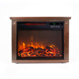 Lifesmart Large Room Infrared Quartz Fireplace in Burnished Oak Finish w/Remote