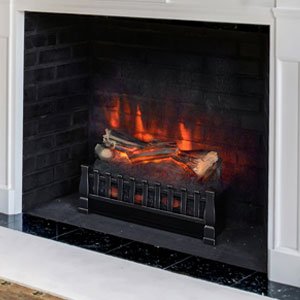 Duraflame DFI021ARU Electric Log Set Heater with Realistic Ember Bed, Black