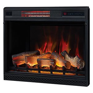 Classic Flame 28" 3D Infrared Quartz Plug and Safer Sensor Electric Fireplace Insert 28 inches