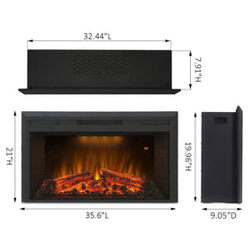 Valuxhome Houselux 36" 750W/1500W Embedded Fireplace Electric Insert Heater