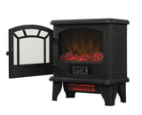 Duraflame DFI-550-22 Freestanding Infrared Quartz Fireplace Stove with Remote Control 1500W, Black