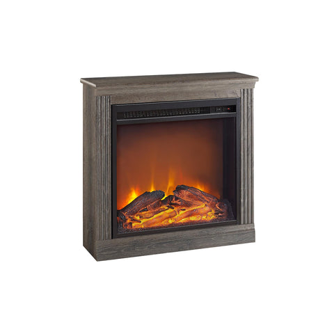 Ameriwood Home Bruxton Electric Fireplace, Medium Brown